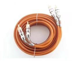 Cabo Rca Tripla Blindagem Conector Metal 5 Metros Profission