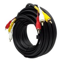 Cabo Rca X Rca 10 Mts Av 3+3 Áudio Vídeo Tv Dvd Conversor Cabo Rca X Rca 10 Mts Av 3+3 Áudio Vídeo Tv Dvd Conversor