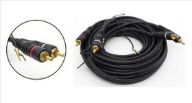Cabo RCA x RCA com fio terra 2 vias 5m 2RCAT-5 Vinik Cabo RCA x RCA com fio terra 2 vias 5m 2RCAT-5 Vinik