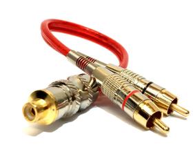 Cabo rca y blindado 2m/1f 2macho 1femea alto padrão vermelho Cabo rca y blindado 2m/1f 2macho 1femea alto padrão vermelho