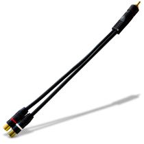 Cabo Rca Y Ouro 2F 1M Dupla Blindagem 20cm Permak Cabo Rca Y Ouro 2F 1M Dupla Blindagem 20cm Permak