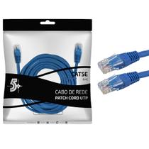 Cabo Rede 15 Metros Rj45 Cat5e Azul Alta Qualidade 100%cobre - 5+