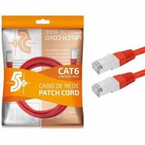 Cabo Rede Blindado 2m Ethernet Rj45 Cat6 Vermelho 2 Metros - CHIPSCE
