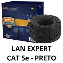 Cabo Rede Cat5e Lan Expert UTP Preto 100% Cobre 305m UV
