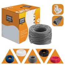 Cabo Rede Cat6 50m Cinza Furukawa Soho Plus 30 Conec+30capas