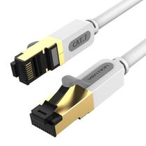 Cabo Rede Cat7 2m Ethernet Lan Giga 10 Gbps Vention Branco Cabo Rede Cat7 2m Ethernet Lan Giga 10 Gbps Vention Branco