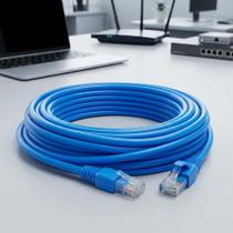 Cabo Rede Ethernet Cat5e 30m Azul RJ45 Gigabit - Congratulations Store