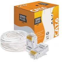 Cabo Rede Furukawa Soho Plus Cat6 50m Branco + 10 Conectores