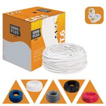Cabo Rede Furukawa Soho Plus Cat6 50m Branco + 30 Conectores Cabo Rede Furukawa Soho Plus Cat6 50m Branco + 30 Conectores