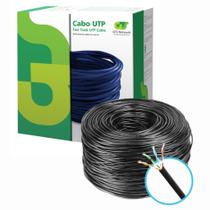 Cabo Rede Utp 100 Cobre Cat6 Gts Network Preto 305 Metros