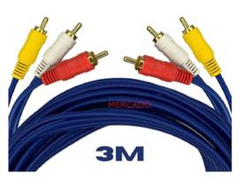 Cabo Reforçado Áudio Vídeo 3rca X 3rca Transferência Tv Dvd - Mixmercado