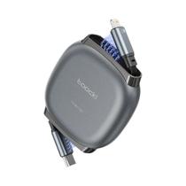 Cabo Retrátil USB C De 27W Para iPhone 14 13 iPad Mini Carregador Rápido Tipo-C Para Cabo De Dados