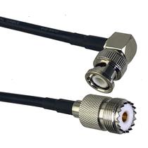 Cabo RF UHF RG58 SO239 Fêmea Para BNC Macho Conector Em Ângulo Reto De 6 Polegadas a 20M Cabo RF UHF RG58 SO239 Fêmea Para BNC Macho Conector Em Ângulo Reto De 6 Polegadas a 20M