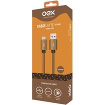 Cabo Ristretto Micro USB em Couro OEX CC300 1M Caramelo