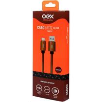 Cabo Ristretto USB-C em Couro OEX CC200 1M Caramelo