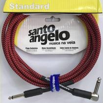 Cabo Santo Angelo Angel Textil Ltx P10XP10 15ft Plug L 4,57m Vermelho