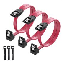 Cabo SATA III Cable Matters 46 cm Vermelho - Kit com 3 Unidades 6 Gbps Cabo SATA III Cable Matters 46 cm Vermelho - Kit com 3 Unidades 6 Gbps