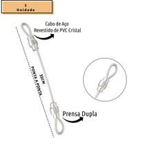 Cabo Segurança 35cm Multiuso em Aço -Bolsas Bike Portas
