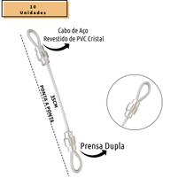 Cabo Segurança 35cm Multiuso em Aço -Bolsas Bike Portas