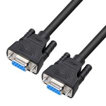 Cabo serial DTech DB9 RS232 Modem nulo fêmea para fêmea de 10 pés