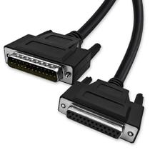 Cabo serial XANHAM DB25 25 pinos 1m fêmea para macho preto Cabo serial XANHAM DB25 25 pinos 1m fêmea para macho preto