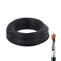 Cabo Shieldado 3 x 1mm² Preto + Dreno VRF Rolo 10Metros