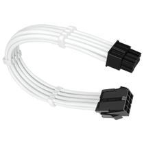 Cabo sleeved branco extensor fonte para cpu 4+4 = 8 pinos