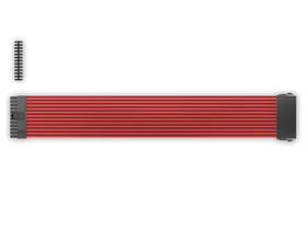 Cabo Sleeved Deepcool 24 Pinos 30 Cm Vermelho - DP-EC300-24P-RD