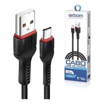 Cabo Smartphone Exbom Usb Para Usb Tipo C 1.0M Turbo 2.4A Ultra Performance Cbx-U2C13Tc