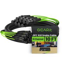 Cabo Snake XLR GEARit 8 Canais 3 m Áudio Profissional
