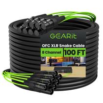 Cabo Snake XLR GEARit de 8 canais, 30 m, cobre livre de oxigênio