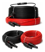 Cabo Solar 4mm 10m Vermelho + 10m Preto C/ 2 Pares Mc4 1.8kv Cabo Solar 4mm 10m Vermelho + 10m Preto C/ 2 Pares Mc4 1.8kv