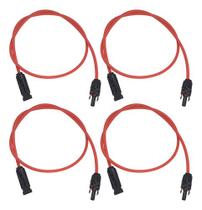 Cabo Solar 4mm2 C/ Mc4 P/ Extensão Vermelho - 1 Metro - 4 Un
