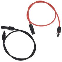 Cabo Solar 4mm2 Com Mc4 P/ Extensão - 3m Preto + 3m Vermelho