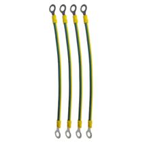 Cabo Solar De 4mm² E 20cm Jumper De Aterramento - 4 Peças