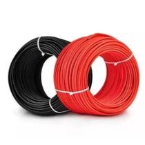Cabo solar fotovoltaico 6mm preto ou vermelho para instalçoes eletricas e solares