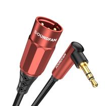 Cabo SOUNDFAM de 90 graus de ângulo reto de 3,5 mm para XLR macho de 10 pés Cabo SOUNDFAM de 90 graus de ângulo reto de 3,5 mm para XLR macho de 10 pés