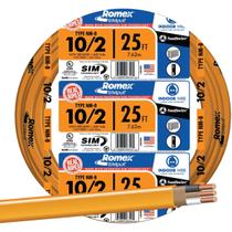 Cabo Southwire Romex Brand Simpull 10/2 W/G NMB 25 pés Cabo Southwire Romex Brand Simpull 10/2 W/G NMB 25 pés