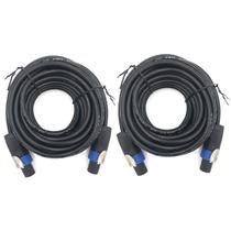 Cabo Speakon para Speakon ROCMUZZK de 30 pés e 12 AWG, pacote com 2