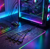 Cabo Splitter Led Fan 1x4 4 Pinos 30cm Divisor Extensor Placa Mae Gabinete Cooler Ventoinha Gamer 12v