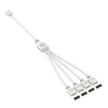 Cabo splitter rgb 12v 4 pinos branco divisor 1 para 4 saídas