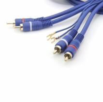 Cabo star cable 2+2 rca prof. c/fio terra azul 5 metros