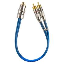 Cabo Svart - Rca Y - 2 Macho + 1 Femea - Blue Prime