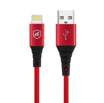 Cabo Tech Proof Vermelho Lightning (1,2m) - MFI - Homologado - Gshield Cabo Tech Proof Vermelho Lightning (1,2m) - MFI - Homologado - Gshield