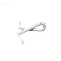 Cabo Telefone Espiral 1m Blister Branco Ondulado Grande Fone Cabo Telefone Espiral 1m Blister Branco Ondulado Grande Fone