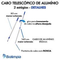 Cabo telescópico com rosca bralimpia