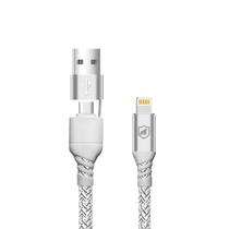Cabo Thunder 65W 2 em 1 Tipo C/USB-A/Lightning - 1M -Gshield Cabo Thunder 65W 2 em 1 Tipo C/USB-A/Lightning - 1M -Gshield