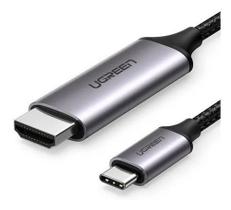 Cabo Thunderbolt 3 Ugreen Usb-c Para Hdmi 4k Preto Reforçado