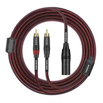 Cabo TIMEYES Dual RCA para XLR Y 2m - XLR macho de 3 pinos para 2 x RCA Cabo TIMEYES Dual RCA para XLR Y 2m - XLR macho de 3 pinos para 2 x RCA