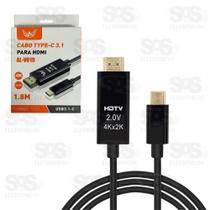 Cabo tipo c 3.1 para hdmi al-v019 Cabo tipo c 3.1 para hdmi al-v019